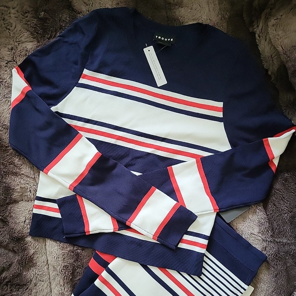 Trouve Fitted Top (M) and Shirt (L)